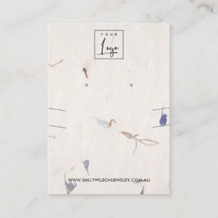 PETAL HANDMADE PAPIER NECKLACE EARRING DISPLAY VISITENKARTE