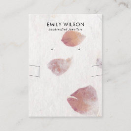 PETAL HANDMADE PAPIER NECKLACE EARRING DISPLAY VISITENKARTE