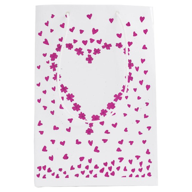 Petal Heart Geschenktasche Mittlere Geschenktüte (Vorderseite)