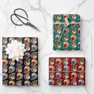 Petal Paisley Rhythmus Geschenkpapier Set