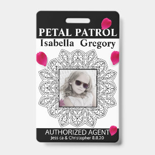 Petal Patrol Blumenmädchen-Abzeichen Ausweis