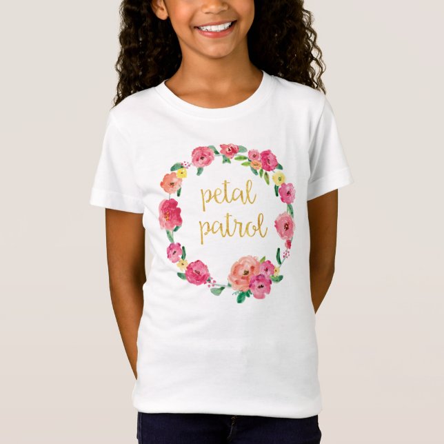 Petal Patrol Flower Girl Geschenk Shirt (Vorderseite)
