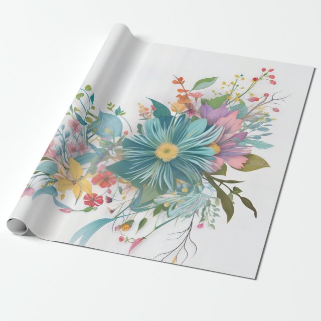 Petal Perfection Wassercolor Geschenkpapier (Ungerollt)