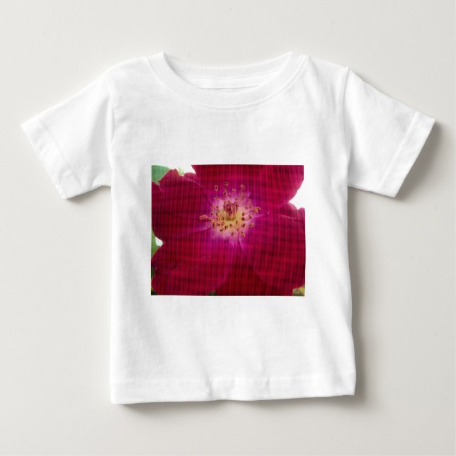 Petal Perfektion: Scheckte Rose Petal Muster Art Baby T-shirt (Vorderseite)