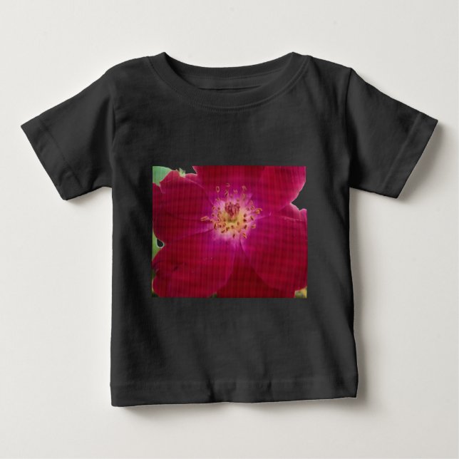 Petal Perfektion: Scheckte Rose Petal Muster Art Baby T-shirt (Vorderseite)