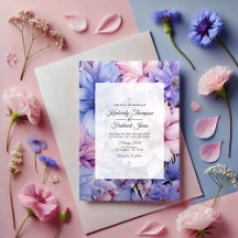 Petal Pink, Cornflower Blue & Mauve Lila Hochzeit