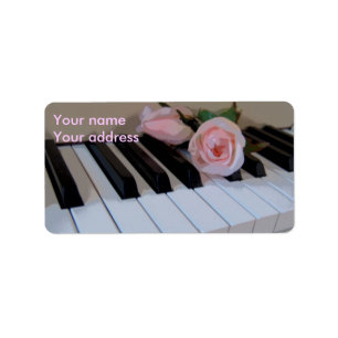 Petal Pink Keys Adressaufkleber