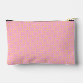 Petal Pop – Pink & Gold Seamless Geometric Pattern Zubehörtasche