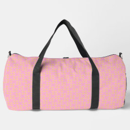 Petal Pop - rosa und goldfarbenes nahtloses geomet Duffle Bag