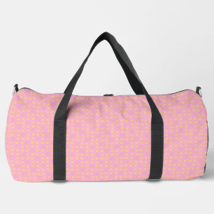 Petal Pop - rosa und goldfarbenes nahtloses geomet Duffle Bag