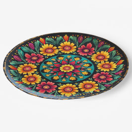 💀 🎉 Petal Pop Serveware Doom Día de los Muertos Pappteller