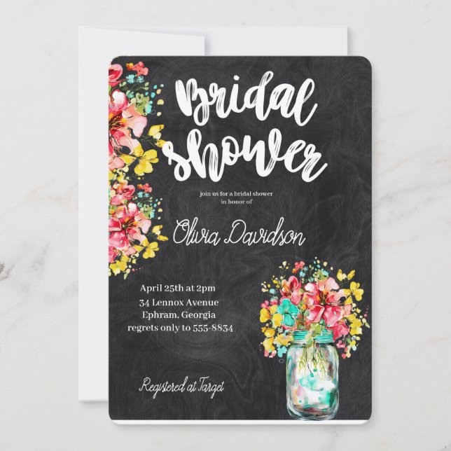 Petal Port Garden Brautparty Einladung (Vorderseite)