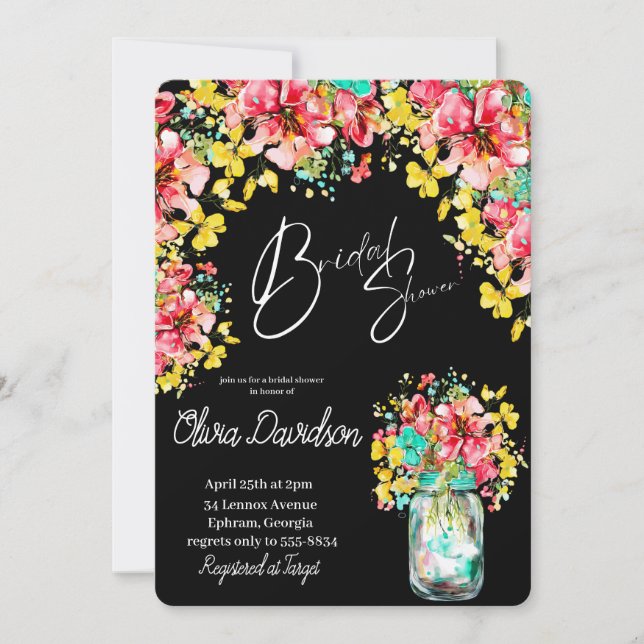 Petal Port Garden Brautparty Einladung (Vorderseite)