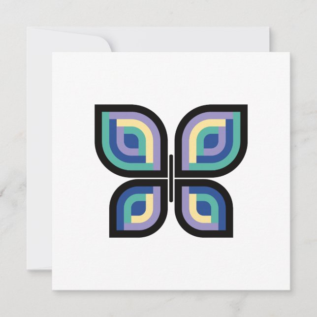 Petal Prism Butterfly Karte (Vorderseite)