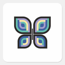 Petal Prism Butterfly Quadratischer Aufkleber