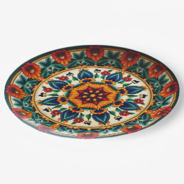 💀 🎉 Petal Prism Plate Doom Día de los Muertos Pappteller