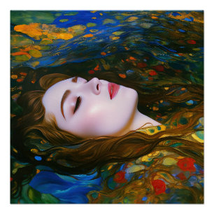 "Petal Serenity" - Frauen im Wasser Poster