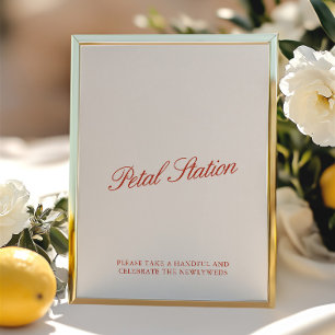 Petal Station Vintage Rot und Elfenbein Hochzeitss