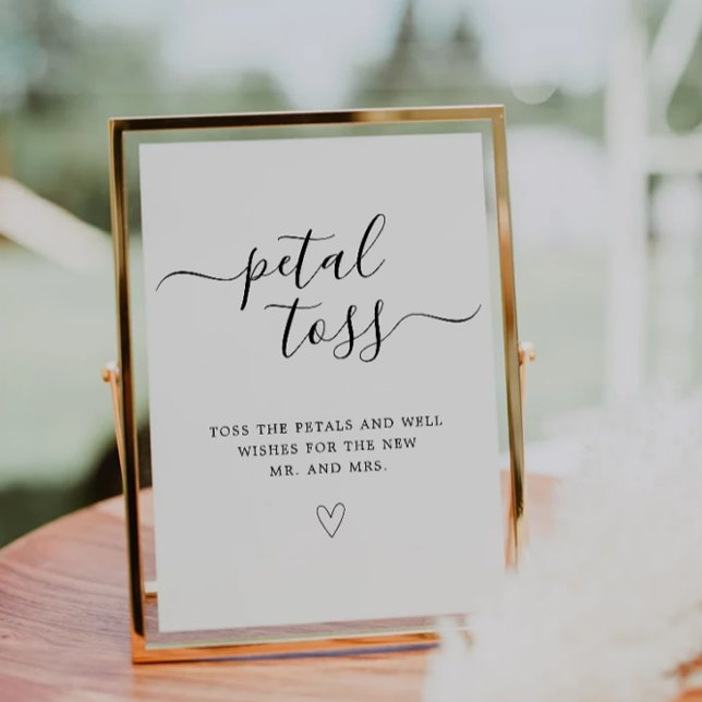 Petal Toss Signature Vorlage Minimalistische Petal (Petal Toss Sign Template Minimalist Petal Send Off)