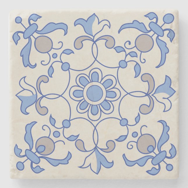 Petal Whimsy Steinuntersetzer (Vorderseite)