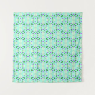 Petalen für grüne und Lila geometrische Blume Wandteppich