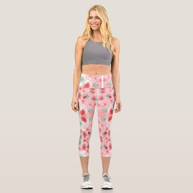 Petalen im Nebel Capri Leggings (Vorderseite)