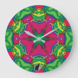 Petalen Kaleidoskop Große Wanduhr