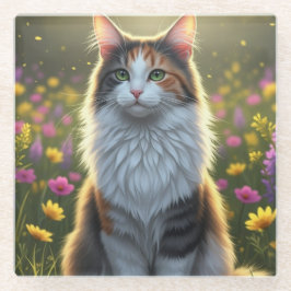 Petalen und Paare Glasuntersetzer