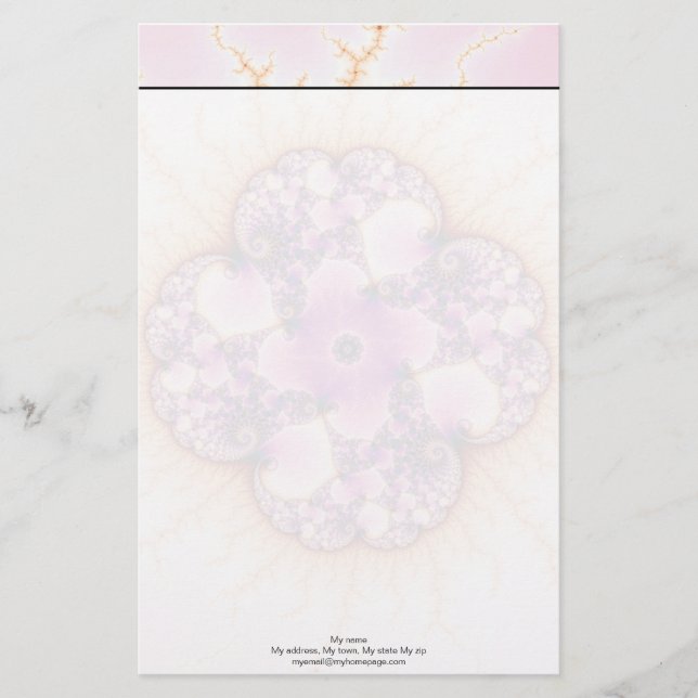 Petallic - Fraktal Art Briefpapier (Vorderseite)