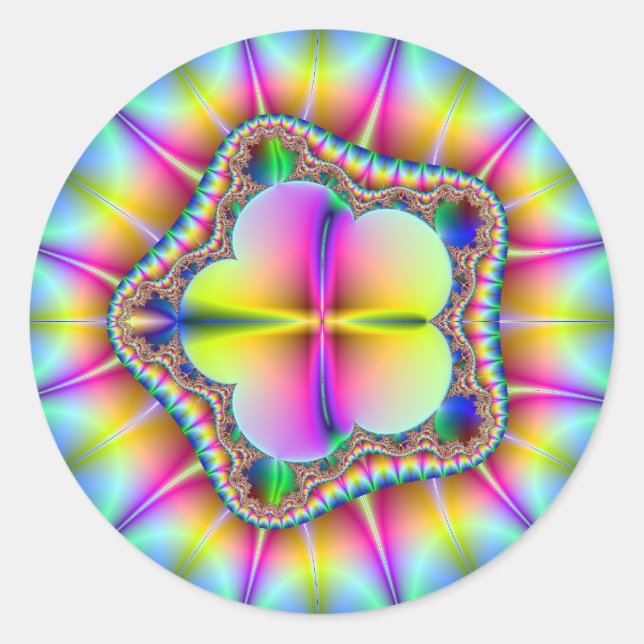 Petals2 Runder Aufkleber (Vorderseite)