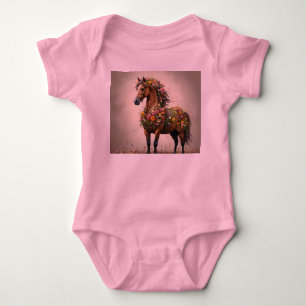 Petals and Hooves: Brawn Horse Fantasy Garden, Baby Strampler