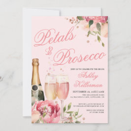 Petals And Prosecco Bridal Shower Einladung