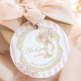 Petals and Prosecco Bridal shower Geschenkanhänger