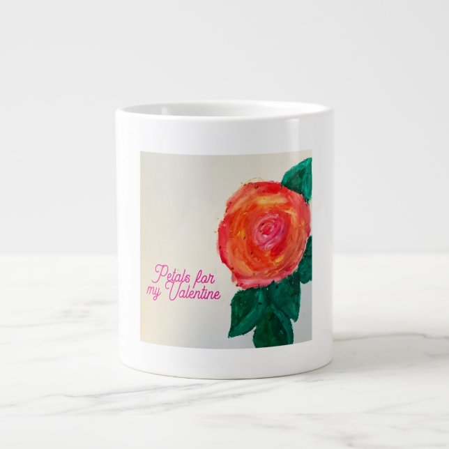 Petals Für Mein Valentinsgruß Jumbo-Tasse (Vorderseite)