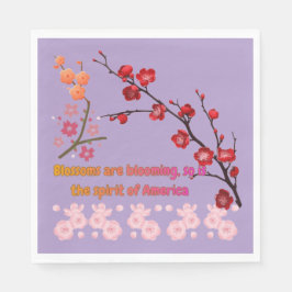 Petals in Pink Harmony pale purple Serviette