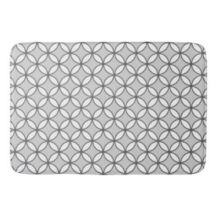 Petals kreisen Diamanten Muster grau und weiß Badematte