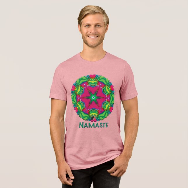 Petals Namaste Kaleidoskop T - Shirt (Vorderseite voll)