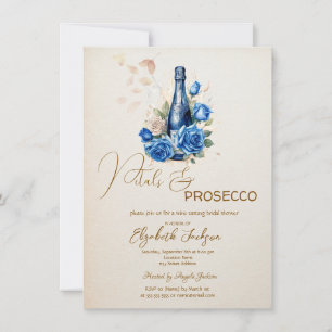 Petals & Prosecco Blue Rose Champagne Einladung