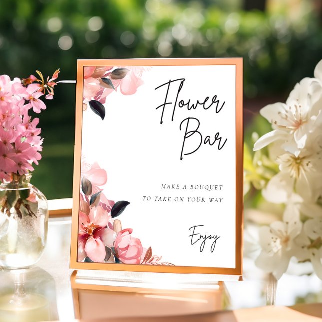 Petals & Prosecco Blume Bar Brautparty Poster (Von Creator hochgeladen)