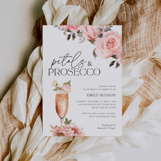 Petals & Prosecco Blumendusche Einladung