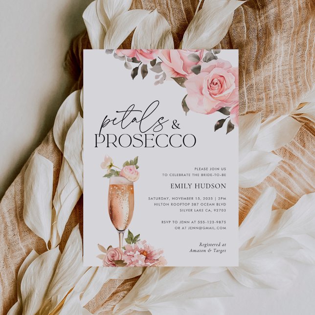 Petals & Prosecco Blumendusche Einladung (Von Creator hochgeladen)