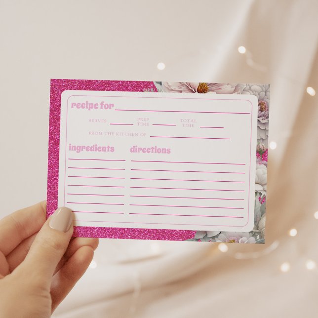 Petals Prosecco Blumenstrauch Brautparty Rezept Mitteilungskarte (Von Creator hochgeladen)