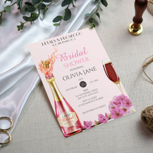 Petals & Prosecco Blumenstrauch Summer Brautparty Einladung
