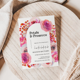 Petals & Prosecco Blumenstrauch Summer Brautparty Einladung