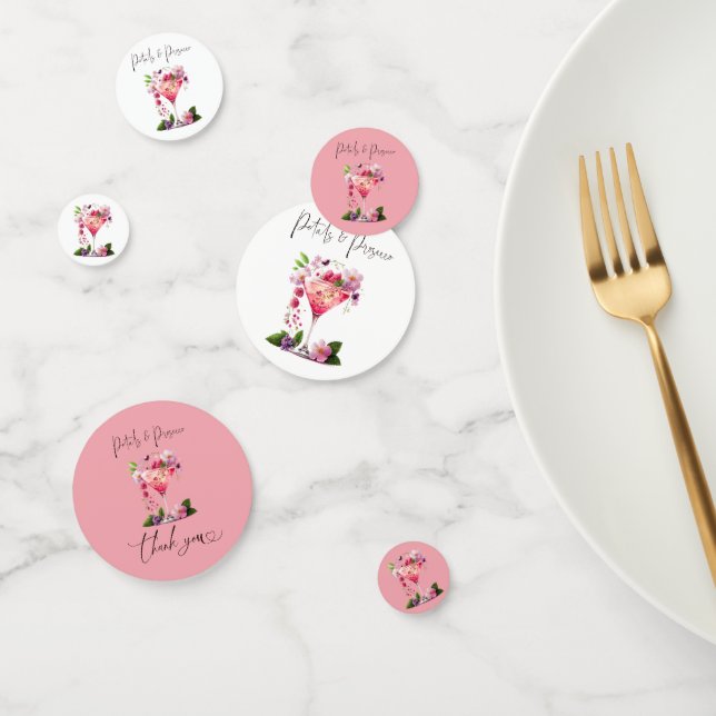 Petals & Prosecco Blush Pink Brautparty Konfetti (Gruppe)