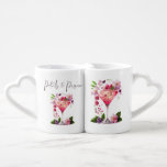 Petals & Prosecco Blush Pink Brautparty Liebestassen<br><div class="desc">Elegante Gartenfarben mit Champagner-Glass,  Berries und Text "Petals and Prosecco" Blumenmotiv Brautparty Kaffeemaschine Tasse Set in lila,  Lavendel,  rot Rosa,  Pfirsich,  Aprikose und Grüntönen.</div>