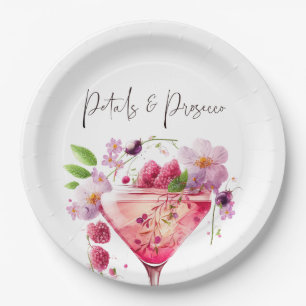 Petals & Prosecco Blush Pink Brautparty Pappteller