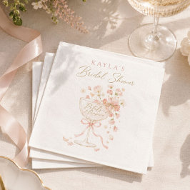 Petals & Prosecco Brautjungfernparty Serviette