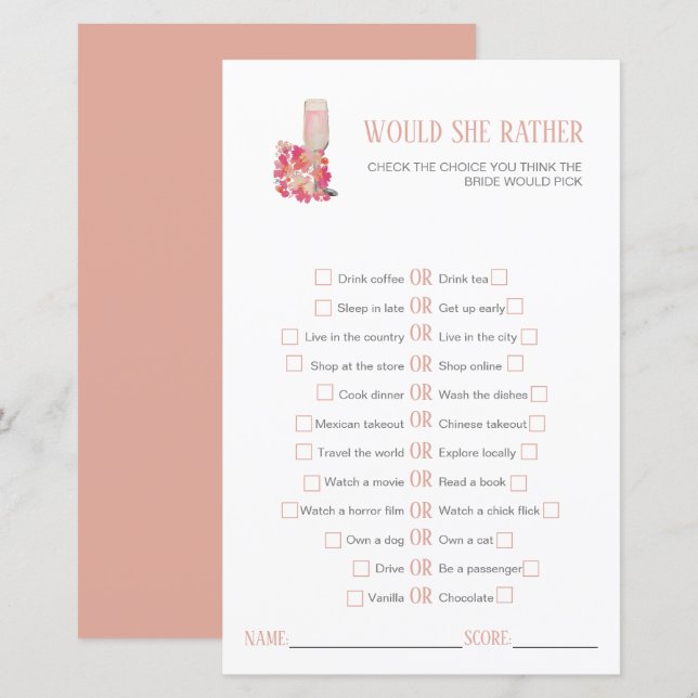 Petals & Prosecco Brautparty (Vorne/Hinten)