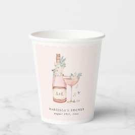 Petals & Prosecco Brautparty Bachelorette Pappbecher